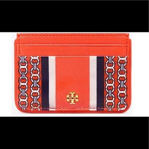 Orange Tory Burch cardholder